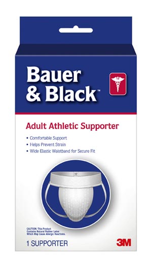 3M™ Bauer&Black™ Athletic Suspensory, Adult Supporter, A3, Small, 12/bx