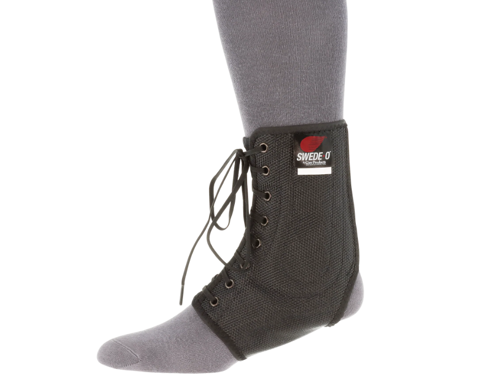 Swede-O Trim Lok Ankle Brace, Economy Lace-Up Ankle Brace, Large, Black