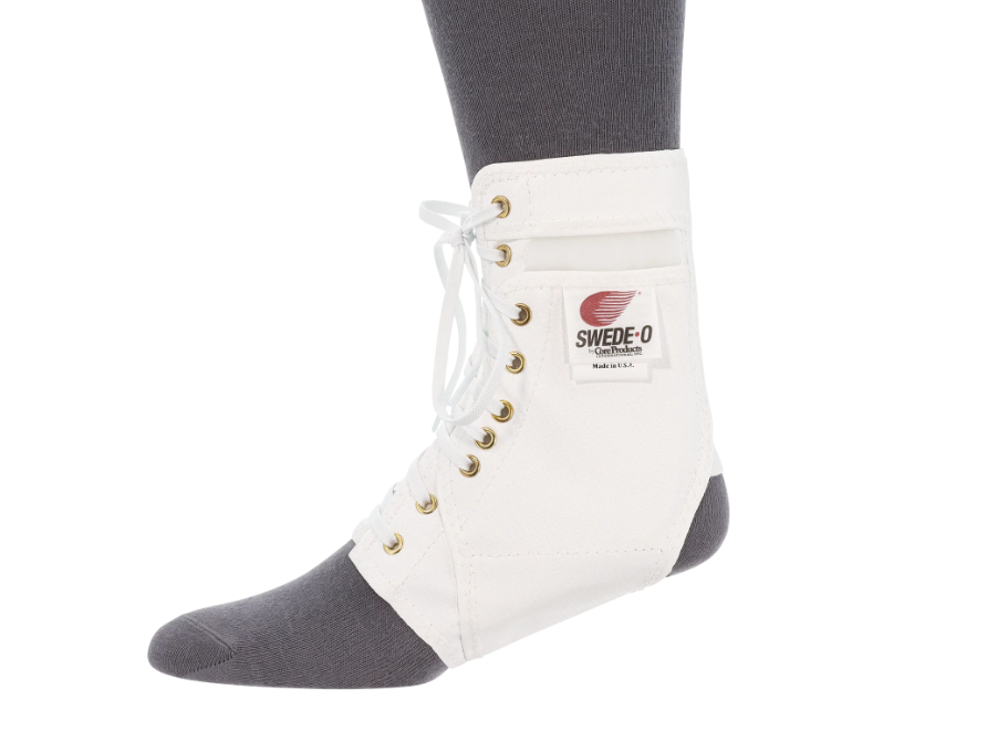 Swede-O Ankle Lok Ankle Braces/Support, Standard Tongue without Stabilizers, X-Small, White