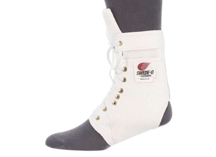Swede-O Ankle Lok Ankle Braces/Support, Padded Tongue without Stabilizers, Large, White
