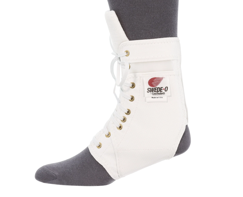 Swede-O Ankle Lok Ankle Braces/Support, Padded Tongue without Stabilizers, X-Small, White