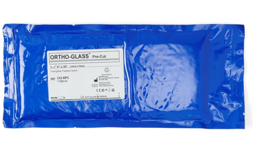 BSN Medical Ortho-Glass Pre-Cut Splints, 6" x 30", 5/bx
