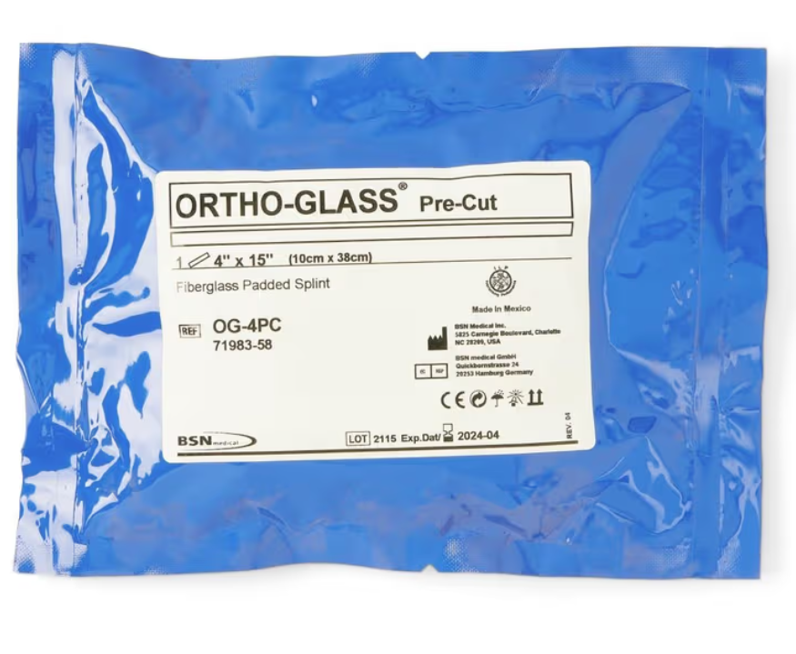 BSN Medical Ortho-Glass Pre-Cut Splints, 4" x 15", 10/bx