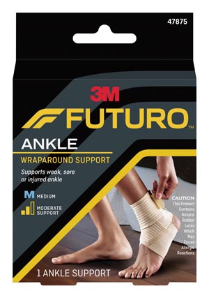 3M™ Futuro™ Wrap Ankle Support, Medium, 3/pk