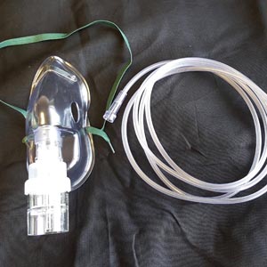 Med-Tech Nebulizer with Mask, w/ 22mm connector, Adult, Elongated, 7' Star Tubing
