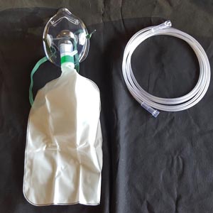 Med-Tech Oxygen Masks, Total Non-Rebreather w/bag, Adult, Standard, 7' Star Tubing