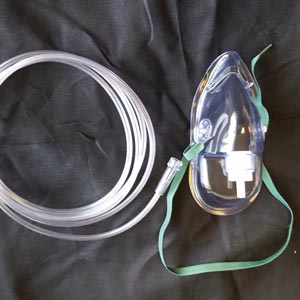 Med-Tech Oxygen Masks, Simple, Medium Concentration, Adult, Elongated, 7' Star Tubing