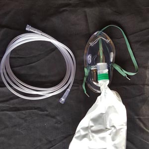 Med-Tech Oxygen Mask, Partial Non-Rebreather w/bag, Adult, Elongated, 7' Star Tubing