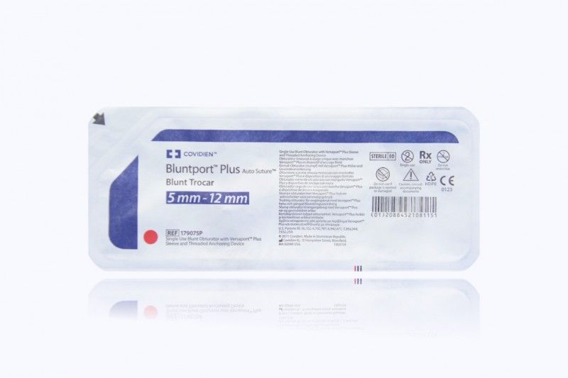 Medtronic Bluntport Plus 5 mm - 12 mm Auto Suture Single Use Blunt Converterless Trocar, 3/Box