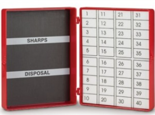 Medical Action Foam Block Needle Counter, Magnet, Sterile, 20 Counter, 64/cs