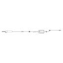 BD Alaris 20 Drops Low Sorbing Infusion Set with 1.2 Micron Filter, (1) 6inch Needle-Free Valve and 2-Piece Male Luer Lock, 20/Pack
