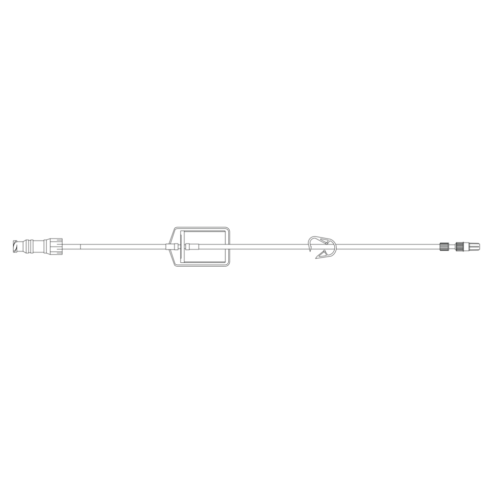 BD SmartSite Low Sorbing Extension Set with 0.2 Micron Filter, 1 Needle Free-Valve and 2-Piece Male Luer Lock, 100/Pack