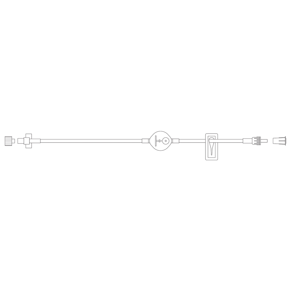 BD General IV Microbore Extension Set with 0.2 Micron Filter and Fixed Male Luer Lock , 100/Pack