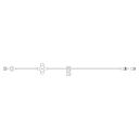 BD Alaris Microbore Tubing with Pressure Sensing Disc and Fixed Male Luer Lock, 100/Pack
