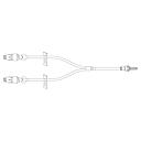 BD Bi-Fuse Pressure Rated Extension Set with 2 Removable Maxplus Clear Needleless Connectors, 2 Non-Removable Slide Clamps and Male Spin Lock, 50/Pack