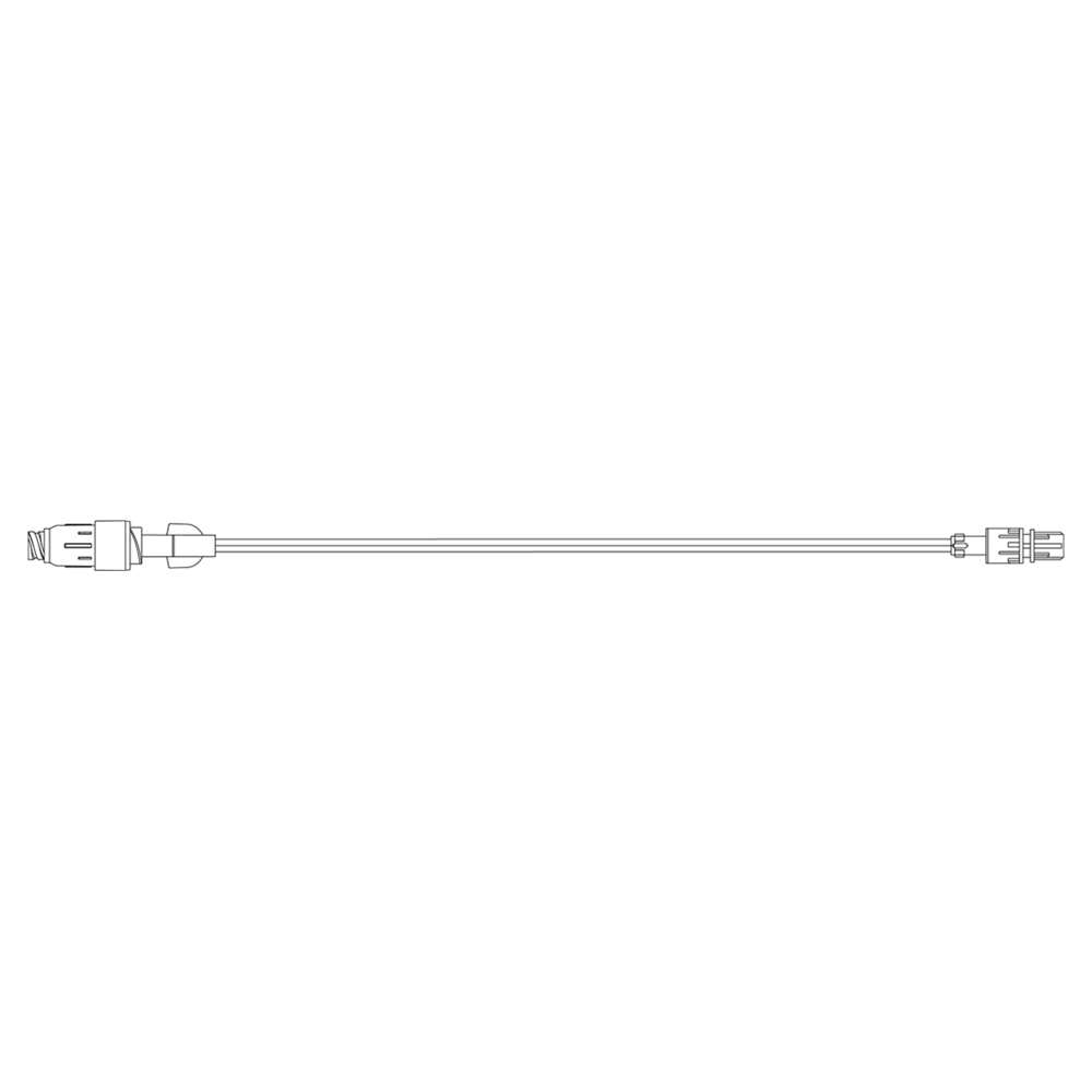 BD Pressure Rated Extension Set with Removable Maxplus Clear Needleless Connector and Male Spin Lock, 50/Pack