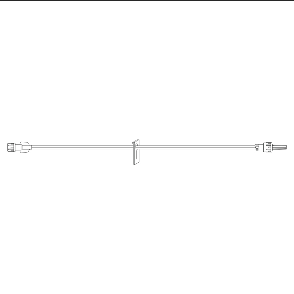BD 6.5 inch x 0.2ml General IV Pressure Rated Extension Set with Non-Removable Slide Clamp and Male Spin Lock, 50/Pack