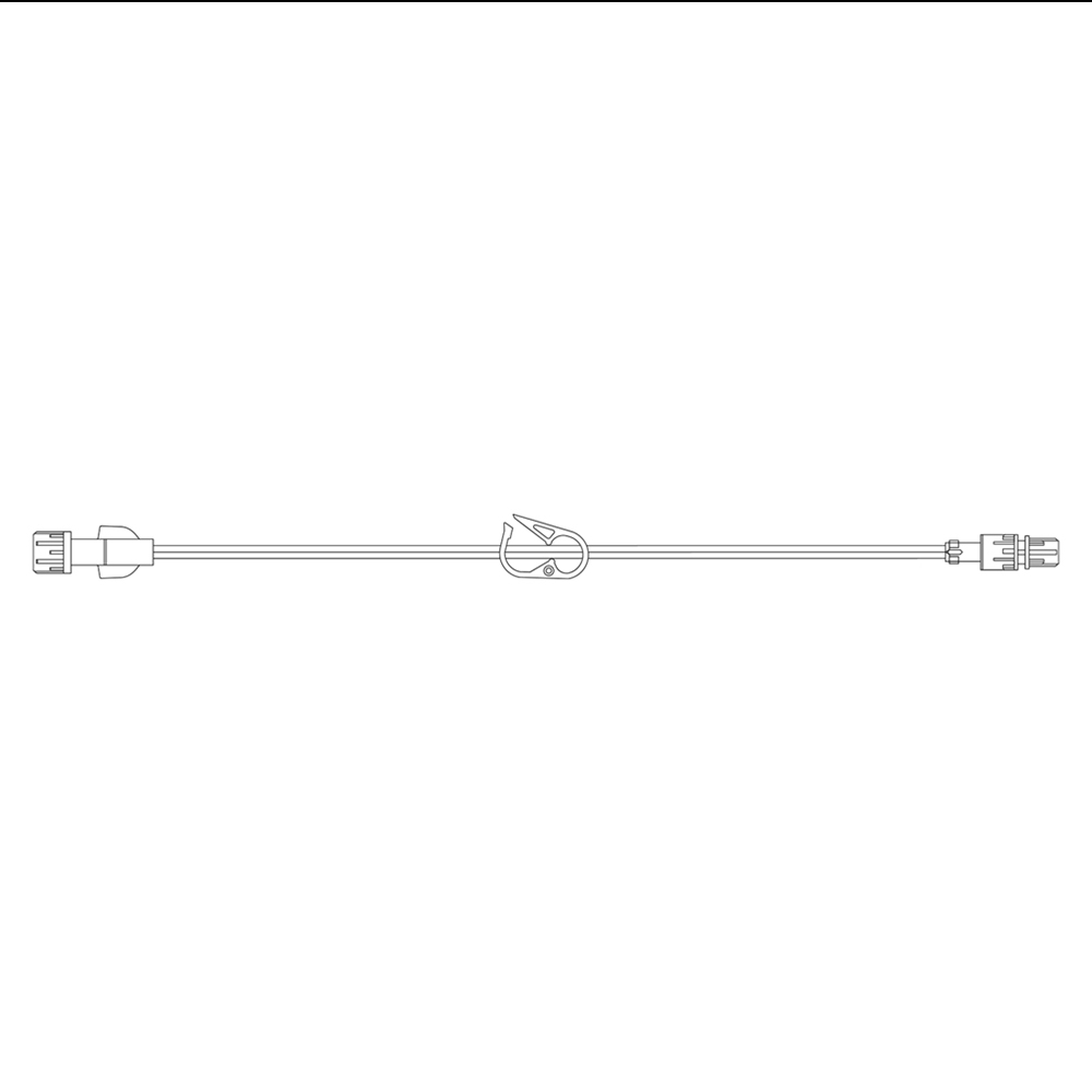 BD General IV Pressure Rated Extension Set with Pinch Clamps and Male Spin Lock, 50/Pack