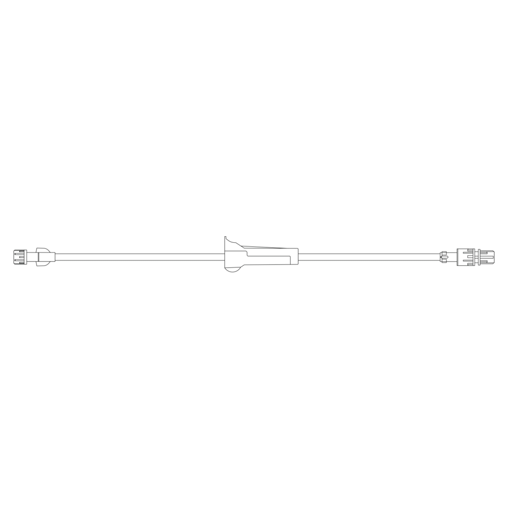 BD IV Extension Set with Roller Clamp with Spin Male Luer Lock, 50/Pack