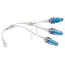 BD Minibore Tri-Fuse Extension Set with 3 Maxplus Clear Needleless Connectors, 3 Slide Clamps and Male Spin Lock, 50/Pack
