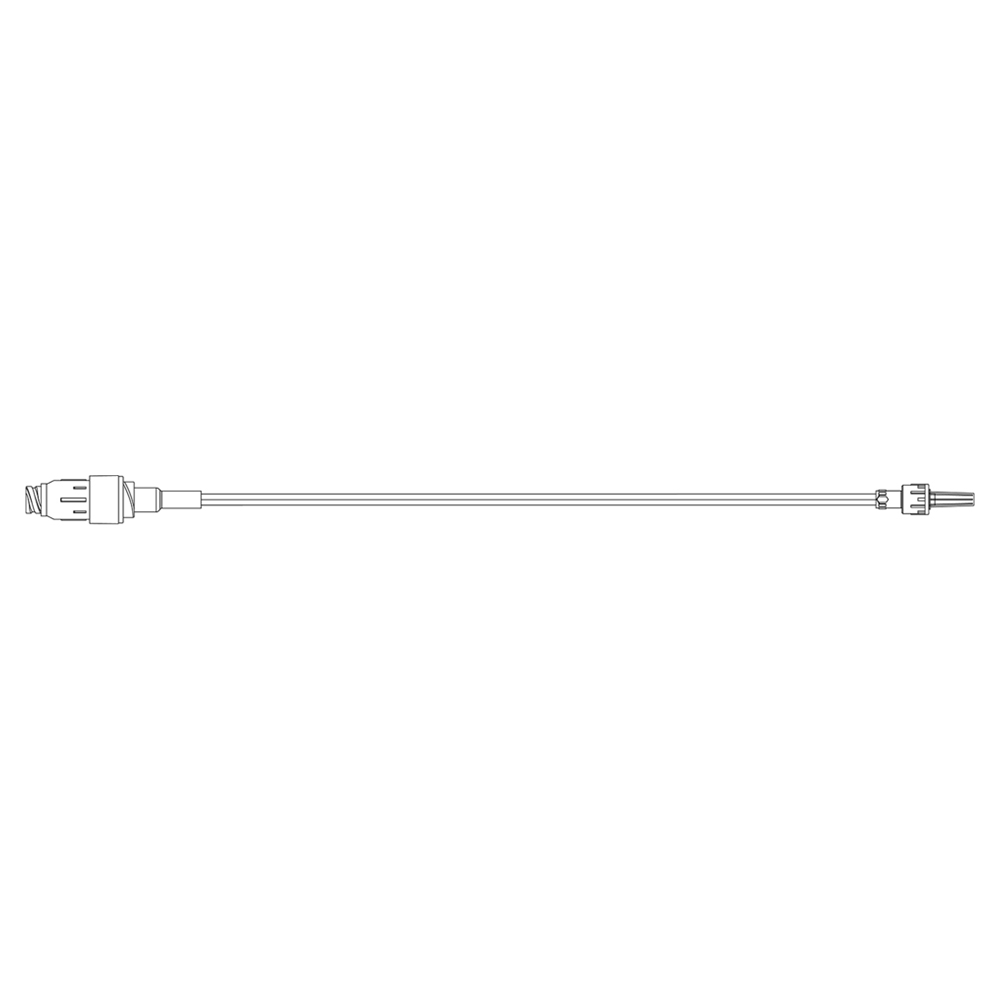 BD Minibore Pressure Rated Extension Set with Maxplus Clear Needleless Connector and Male Spin Lock, 50/Pack