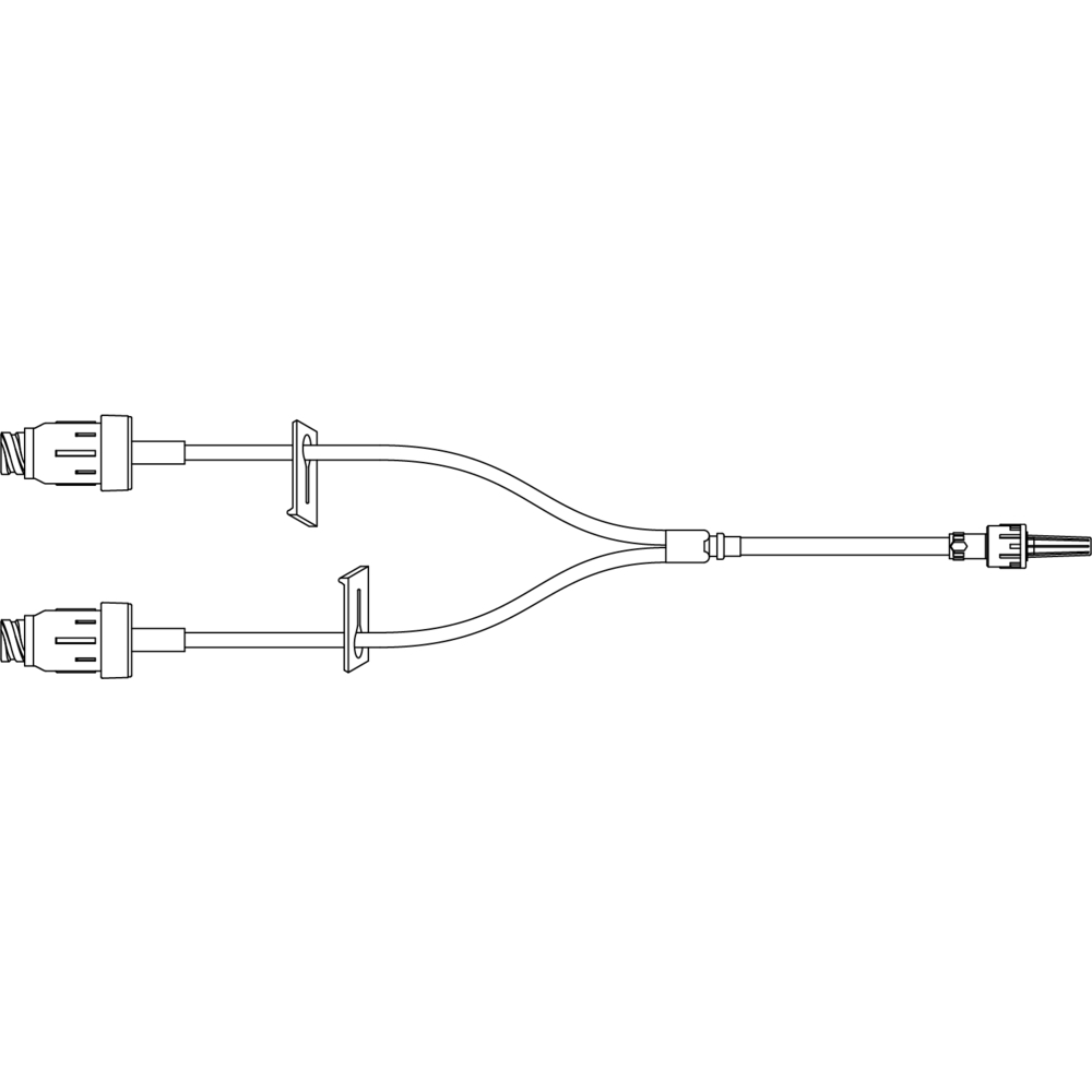 BD Extension Set with Microbore Bifuse, 2 Bonded Maxzero Needle-Free Connectors, 2 Slide Clamps and Spin Male Luer Lock, 50/Pack