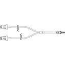 BD Extension Set with Microbore Bifuse, 2 Bonded Maxzero Needle-Free Connectors, 2 Slide Clamps and Spin Male Luer Lock, 50/Pack