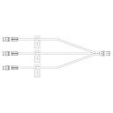 BD SmartSite Minibore/Smallbore Tri-Port Extension Set with 3 Needle-Free Valves and Fixed Male Luer Lock, 100/Pack