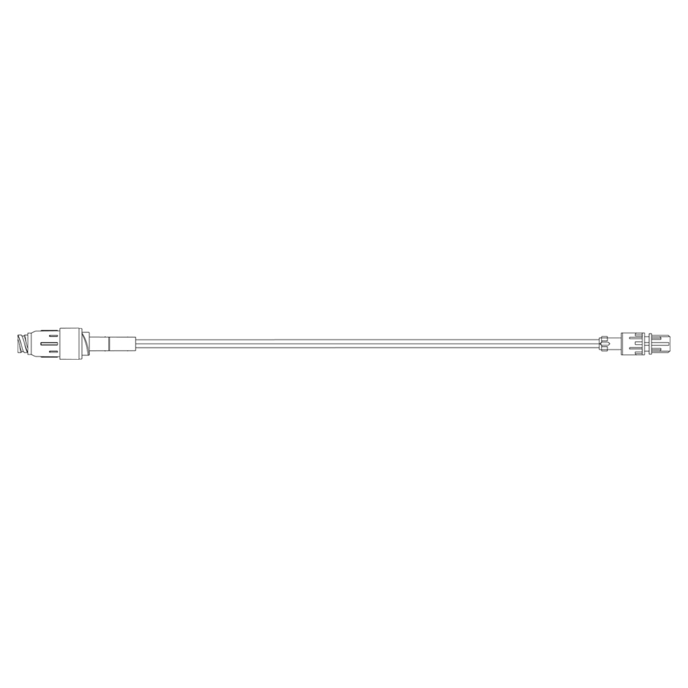 BD Pressure Rated Extension Set with Clear Maxplus Needleless Connector and Male Spin Lock, 50/Pack