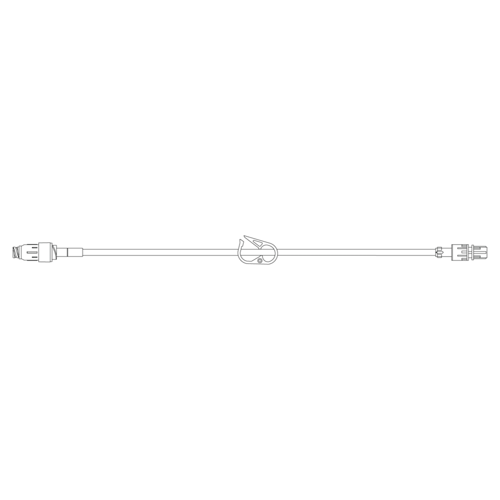 BD Pressure Rated Extension Set with MaxPlus Clear Needleless Connector, Pinch Clamp and Male Spin Lock, 50/Pack