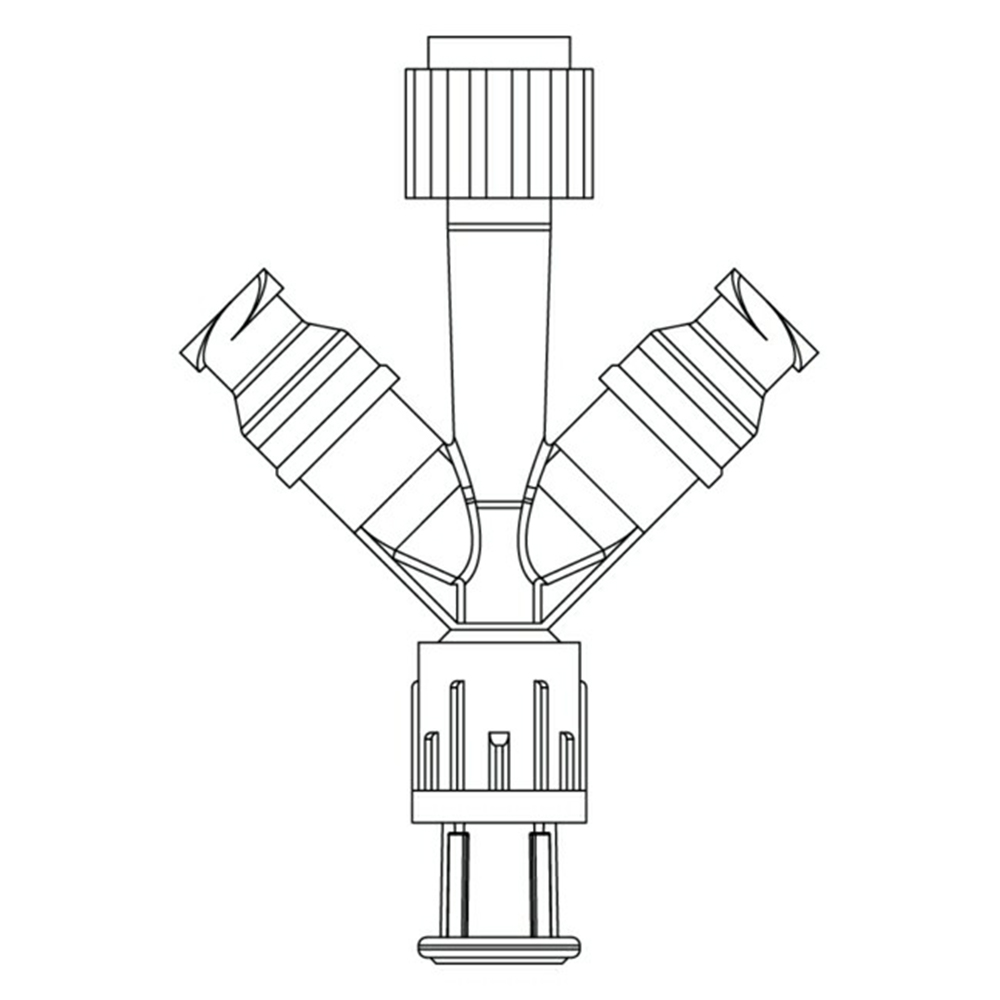 BD SmartSite Disposables Tri-Port Connector, 0.46ml PV, 50/Pack
