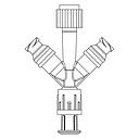 BD SmartSite Disposables Tri-Port Connector, 0.46ml PV, 50/Pack