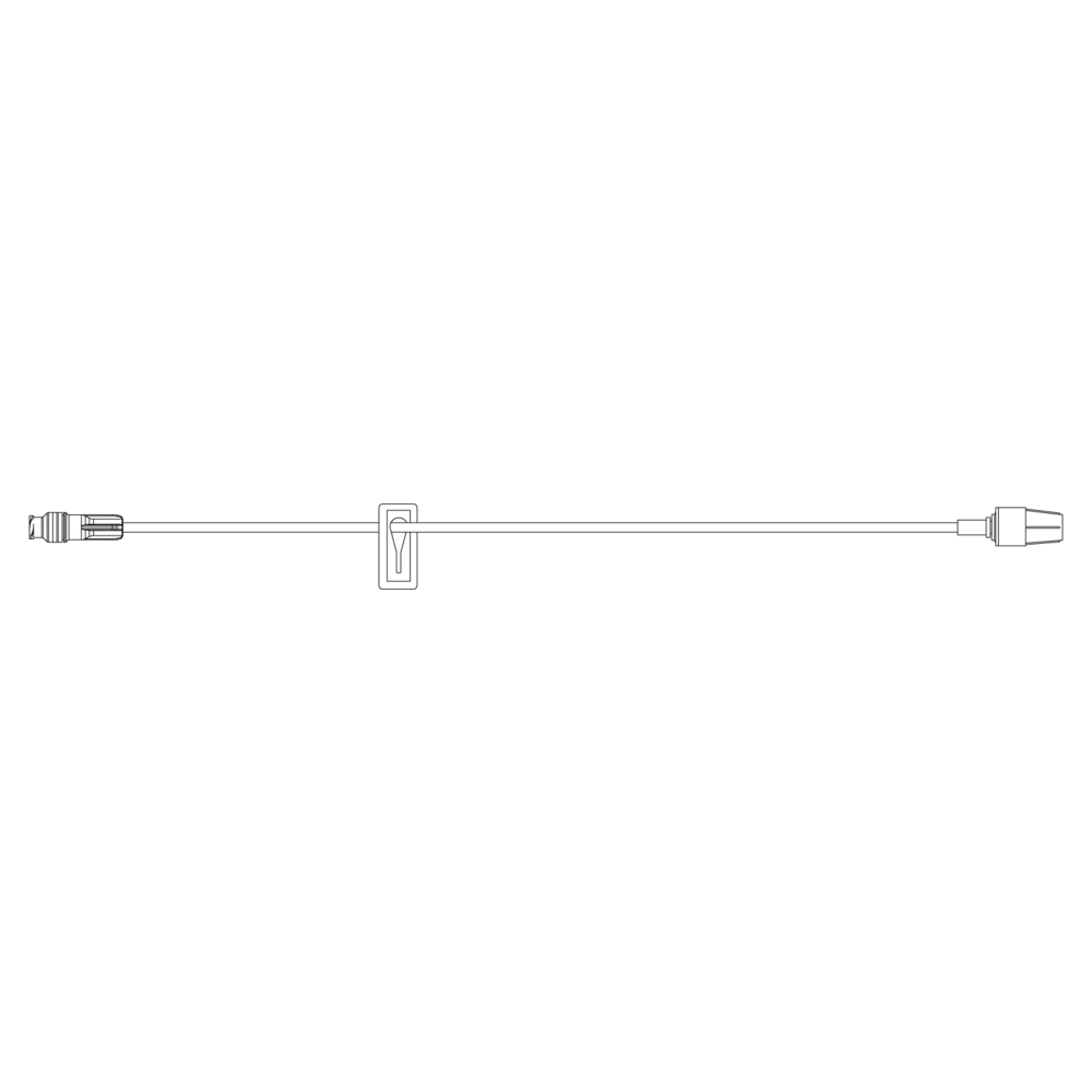 BD SmartSite Extension Set with 1 Needle-Free Valve and Spin Male Luer Lock, 100/Pack