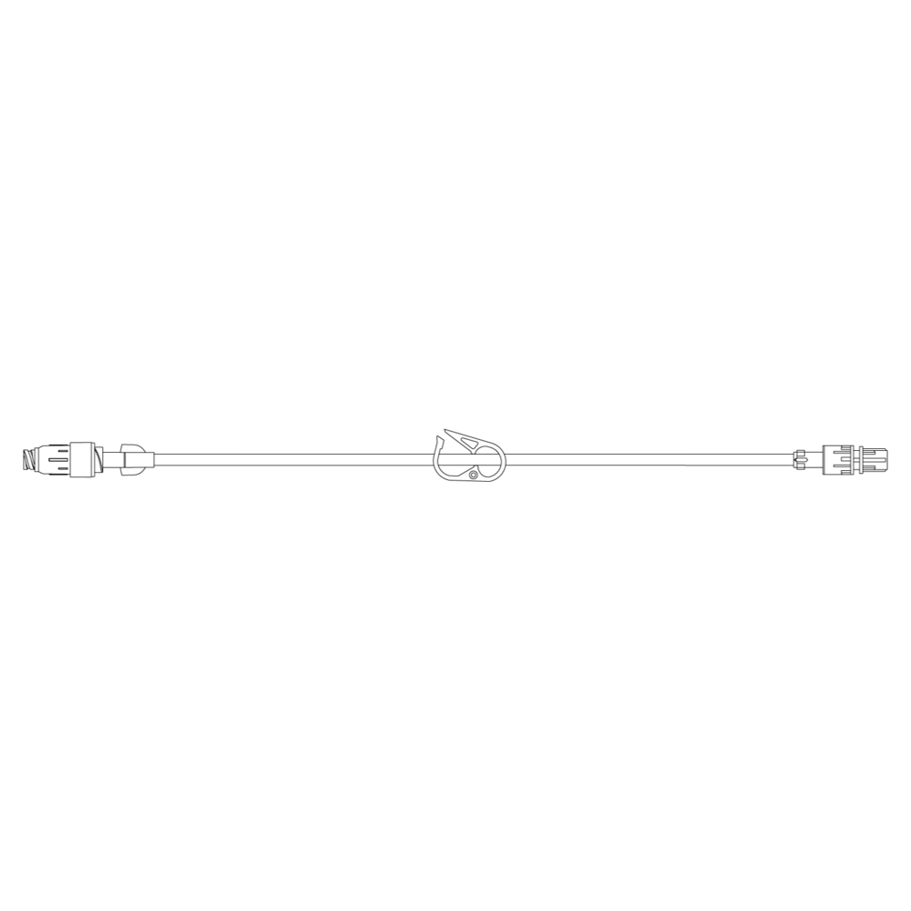 BD Pressure Rated Extension Set with Removable Maxplus Clear Needleless Connector, Pinch Clamp and Male Spin Lock, 50/Pack