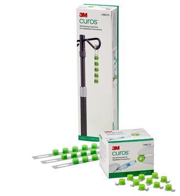 3M™ Curos® Disinfecting Port Protectors - Strips, 10 Curos/strip, 25 strips/bx