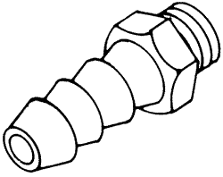Barb for A-dec - 1/8" Barb to #10-32 Male Thread (10 per package)