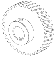 Back Motor Gear for Dental-EZ/Custom Air/Ramvac