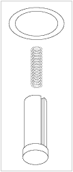 Dump Plunger Kit for Pelton & Crane - Fits: Dump solenoid valve