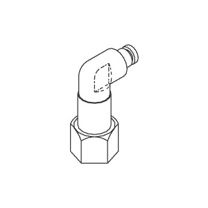 Push-In Elbow Fitting for Scican (Push in 1/8" OD tubing only)