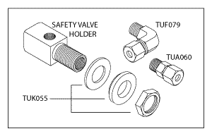 Safety Valve Holder for Tuttnauer® - Used with BLACK TOP AIR JET VALVE
