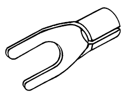 #10 Spade Terminal 16-14 Awg (High Temperature) - 20 per package
