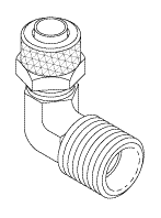 Elbow (1/4" Poly x 3/8" MPT) - 2 per package