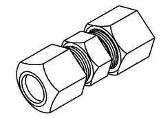 Compression Union (3/8") - 2 per package