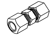 Compression Union (3/16") - 5 per package