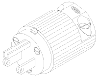 Hospital Grade Male Plug for Electrical