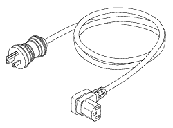 Hospital Grade Power Cord (13a @ 125vac, Down Angle, 8 Ft.)