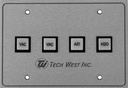 [CP-1V1A1W] Tech West Dental Remote Control Panel - 1 Vac / 1 Air / 1 Water