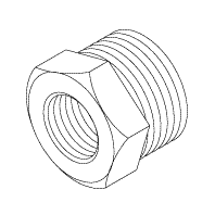 Adaptor (1/4 FPT x 1/2 MPT)