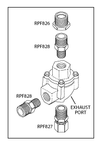 Unloader Valve (Right angle quick exhaust valve with (2) 1/4" FPT ports)