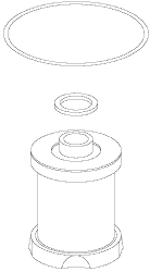 Coalescing Filter Element (Size: ~ 1.59" OD x 2.05" lg.)